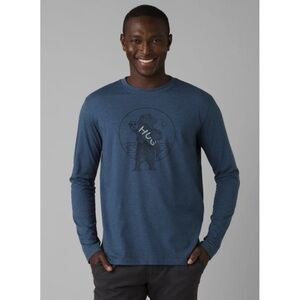 Prana Men's Bear Graphic Long Sleeve Tee - Blue